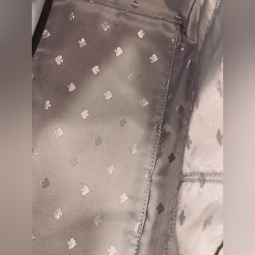 Kate Spade Large 3 tone leather handbag. Baby Lilac, Navy & White. EUC. - Picture 10 of 15